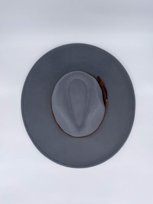 Wide Brim Fedora (Grey)