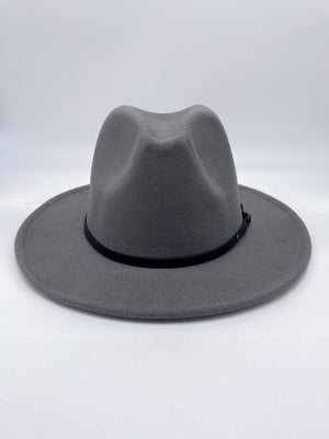 Open image in slideshow, Red Bottom Brim Fedora (Gray)
