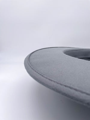 Wide Brim Fedora (Grey)