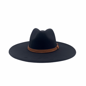 Open image in slideshow, Wide Brim Fedora (Black)
