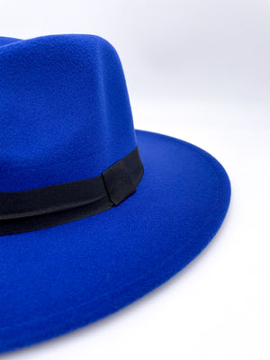 Standard Brim Fedora (Blueberry Blue)