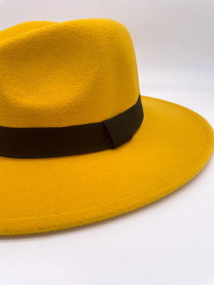 Standard Brim Fedora (Mustard Yellow)