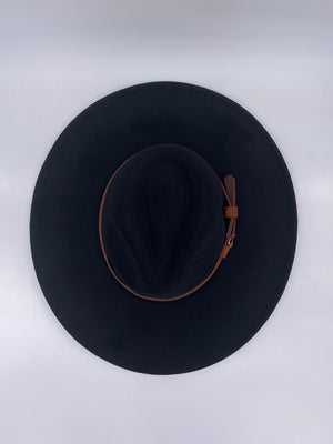 Wide Brim Fedora (Black)