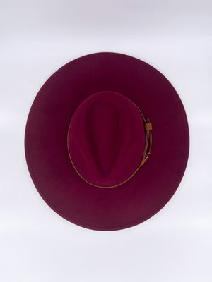 Wide Brim Fedora (Wine)