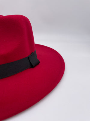 Standard Brim Fedora (Red)