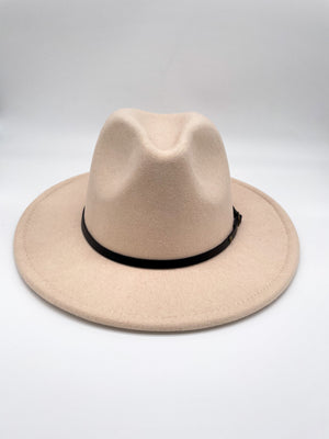 Open image in slideshow, Red Bottom Brim Fedora (Cream)
