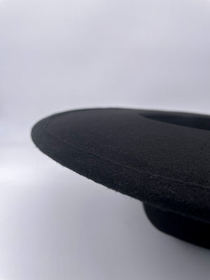 Wide Brim Fedora (Black)