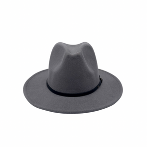 Red Bottom Brim Fedora (Gray)