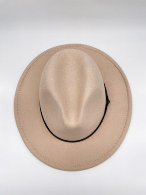 Red Bottom Brim Fedora (Cream)